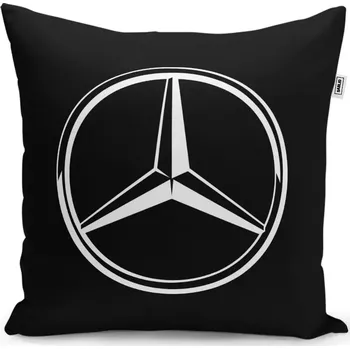 Polštář Sablio Polštář Logo 2 Černá - 40x40 cm