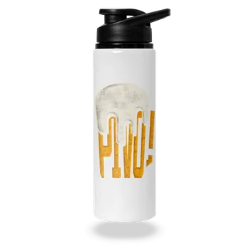 Láhev Bastard Nápis Pivo lahev na vodu White