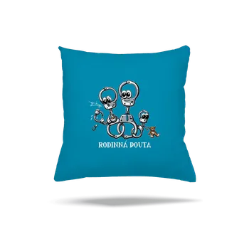 Polštář Bastard Rodinná pouta polštář Blue Turquoise