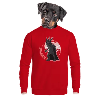 Pánská mikina Bastard Dinosauron unisex mikina bez kapuce Red