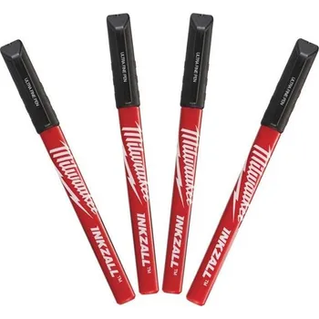 MILWAUKEE Popisovač 0,6mm černý jemný 4ks