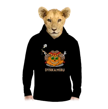 Chlapecká mikina Bastard Dýňka míru dětská mikina klokanka Black