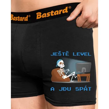 Trenýrky Bastard Ještě level boxerky Black
