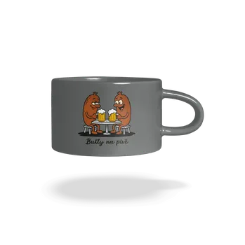 Bastard Buřty na pivě hrnek makronka Grey Macaron