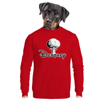 Pánská mikina Bastard Destroy unisex mikina bez kapuce Red