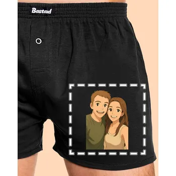 Trenýrky Bastard Ghibli efekt z vlastní fotky pánské trenky Black