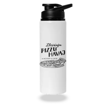 Láhev Bastard B12: Zbožňuju pizzu Havaj lahev na vodu White