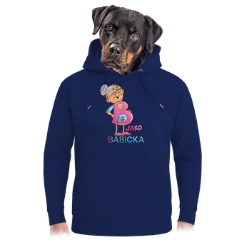 Pánská mikina Bastard B jako babička unisex mikina premium Navy