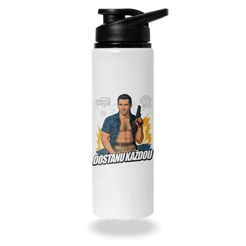 Láhev Bastard B19: Nick Slaughter z Vražedného pobřeží lahev na vodu White