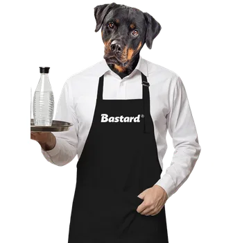 Kuchyňská zástěra Bastard Bastard v logu zástěra Black