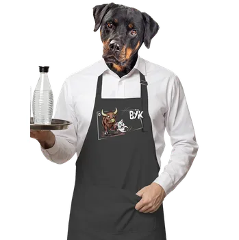 Kuchyňská zástěra Bastard Kočičí horoskop: Býk zástěra Dark Grey