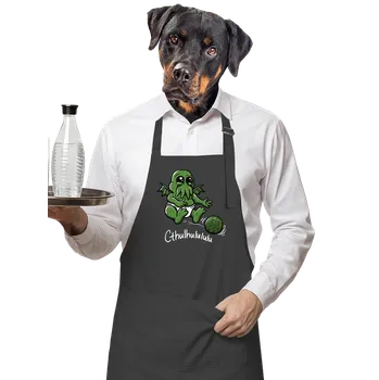 Kuchyňská zástěra Bastard Cthulhululu zástěra Dark Grey