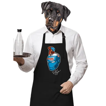 Kuchyňská zástěra Bastard Čistič oken zástěra Black