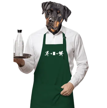 Kuchyňská zástěra Bastard Únik po česku zástěra Bottle Green