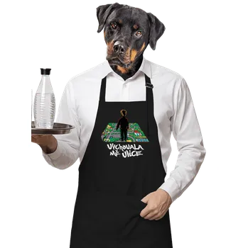 Kuchyňská zástěra Bastard Vychovala mě ulice zástěra Black