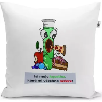 Polštář Sablio Polštář Jsi moje kyselina: 40x40 cm