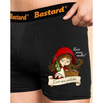 Trenýrky Bastard Zase nealko – Život není pohádka boxerky Black