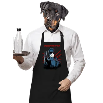 Kuchyňská zástěra Bastard Respirátor zástěra Black