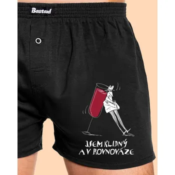 Trenýrky Bastard Klidná rovnováha pánské trenky Black