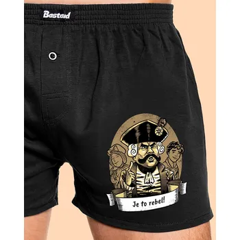 Trenýrky Bastard B14: S čerty nejsou žerty pánské trenky Black