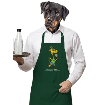 Kuchyňská zástěra Bastard Žirafael Nadal zástěra Bottle Green