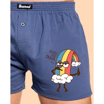 Trenýrky Bastard Piju jak duha pánské trenky Blue