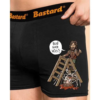 Trenýrky Bastard Buď nad věcí boxerky Black