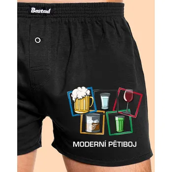 Trenýrky Bastard Moderní pětiboj pánské trenky Black