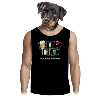 Pánské tílko Bastard Moderní pětiboj pánské tílko Black