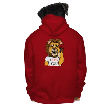 Pánská mikina Bastard I lev you pánská mikina na zip Red