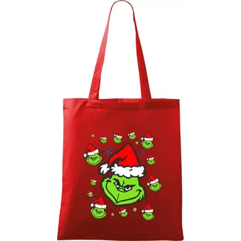 Grinch Vánoční - Taška bavlněná - 42 x 38 cm ( Červená )