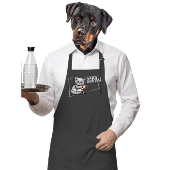 Kuchyňská zástěra Bastard Kočičí horoskop: Beran zástěra Dark Grey