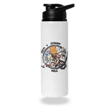 Láhev Bastard Jsem v jednom kole lahev na vodu White