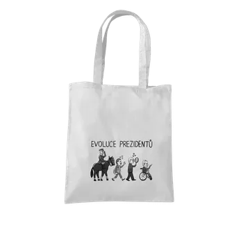 Nákupní taška Bastard Evoluce prezidentů taška White