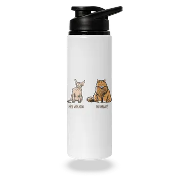 Láhev Bastard Kočka před výplatou lahev na vodu White