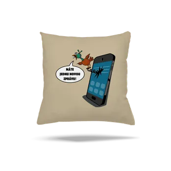 Polštář Bastard Kukačka v mobilu polštář Beige