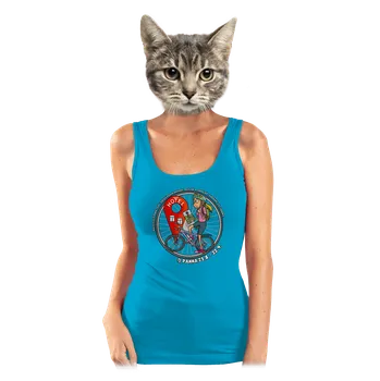 Bastard Cyklistický horoskop: Panna dámské tílko klasické Blue Atol