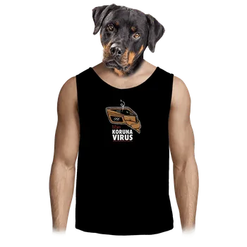 Pánské tílko Bastard Korunavirus v peněžence pánské tílko Black