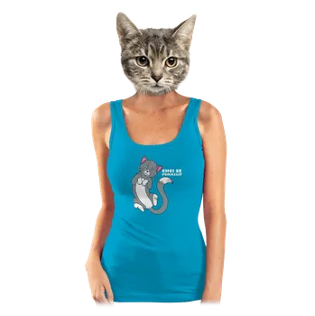 Bastard Chci se pomazlit dámské tílko klasické Blue Atol