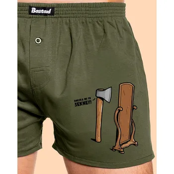 Trenýrky Bastard Sekne mi to pánské trenky Khaki