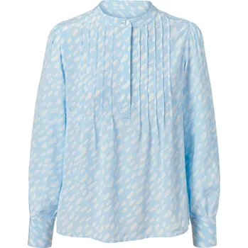 Dámská halenka 632696 - Tchibo - Halenka s potiskem - pro ženy - vel. 38 - barva: modrá/s potiskem