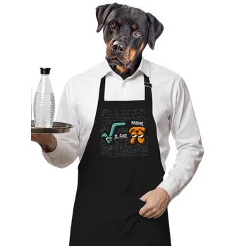 Kuchyňská zástěra Bastard Pí, čus! zástěra Black