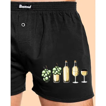 Trenýrky Bastard Evoluce bílého vína pánské trenky Black