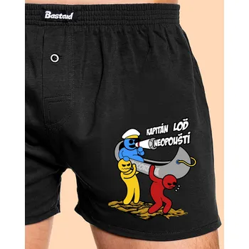 Trenýrky Bastard Kapitán pánské trenky Black