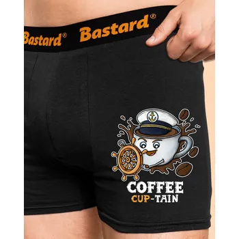 Trenýrky Bastard Coffee Cup-tain boxerky Black