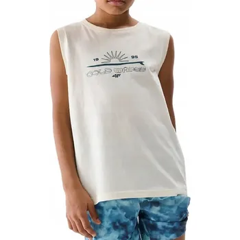 Dětská móda CHLAPECKÉ TRIČKO 4F T-SHIRT M163 BEZRUKÁVNÍKOVÉ LETNÍ 158