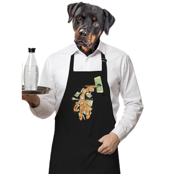 Kuchyňská zástěra Bastard Digitální kocovina zástěra Black