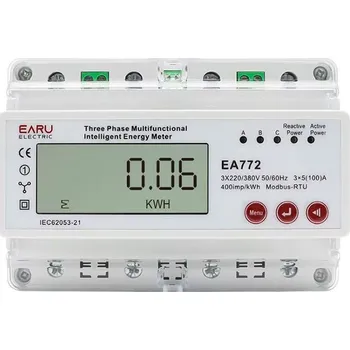 Rozvaděč Elektroměr EA772 3 fázový na DIN lištu, multifunkční s RS485