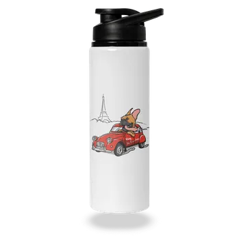 Láhev Bastard Francouzský buldoček lahev na vodu White