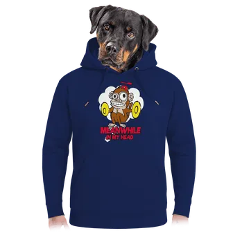 Pánská mikina Bastard Monkey in my head unisex mikina premium Navy